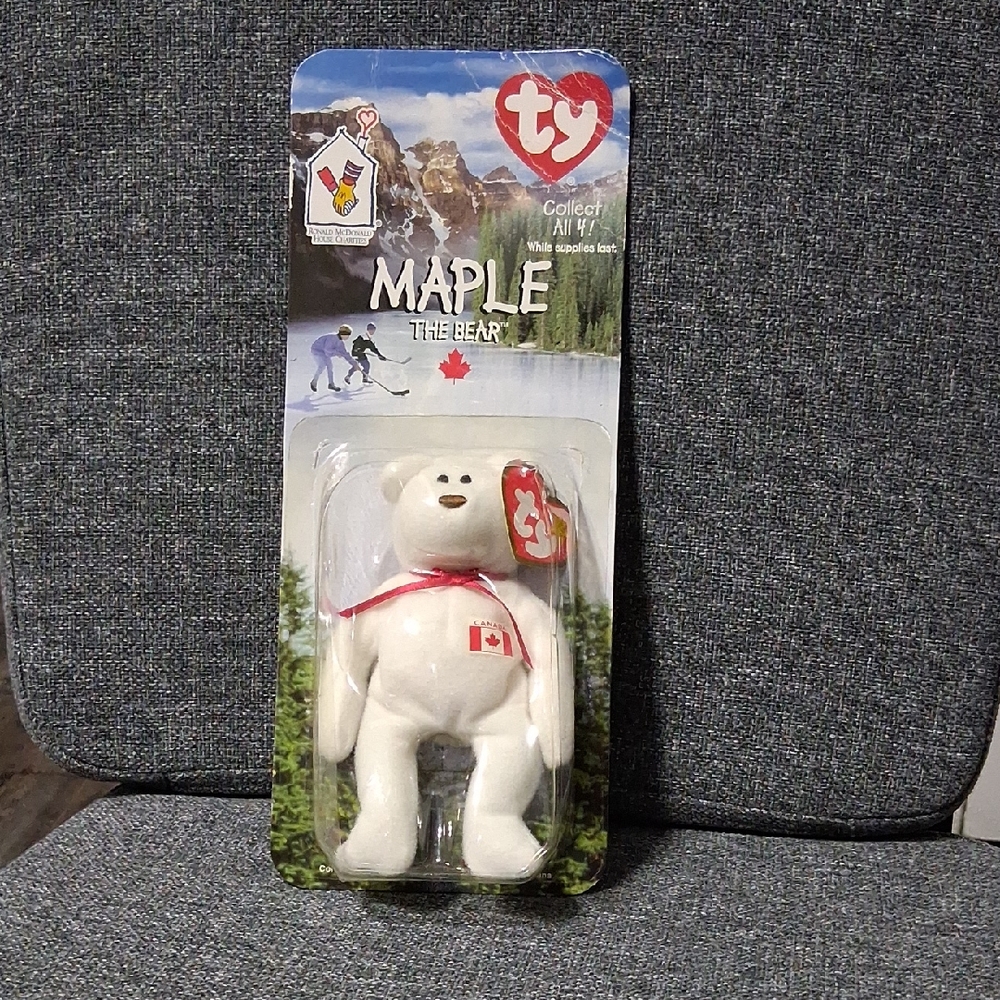 Ty Maple the Bear with Canadian Flag